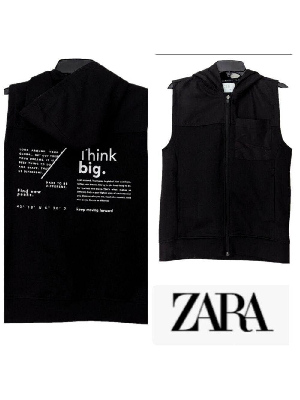 Zara kids hooded vest NWOT